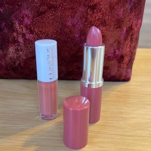 Clinque Plum Pop lipstick #14 and Tenderheart 06